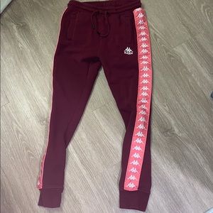 Kappa red joggers